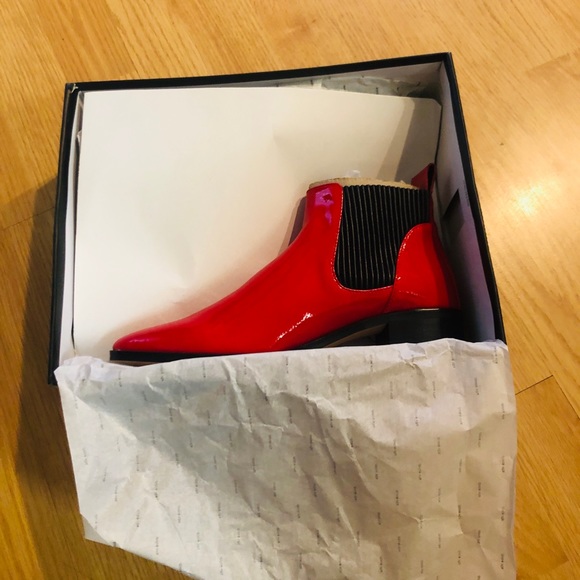 Brand New Dolce Vita Red Patent Boots - Picture 2 of 6